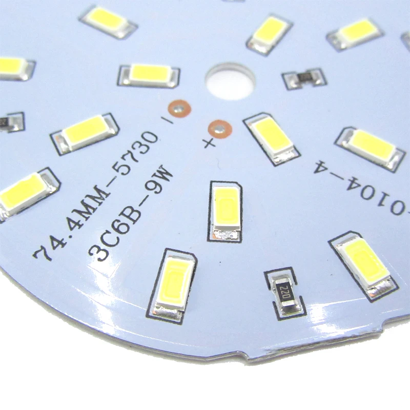 30pcs 12V LED Bulbs Light Source Panel 7W 8W 9W SMD 5730 Lamp Plate Integrated IC DC12V White / Warm White