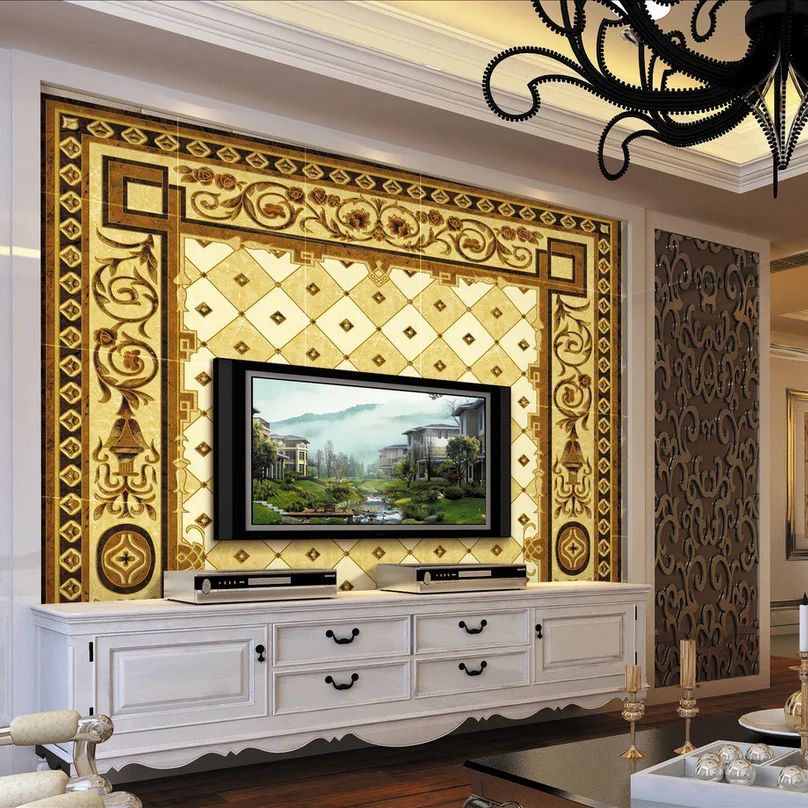 Custom Photo Wallpaper 3D Stereo European Flower Pattern Living Room Bedroom Hotels Ceiling Wall Mural Wallpaper For Walls 3 D