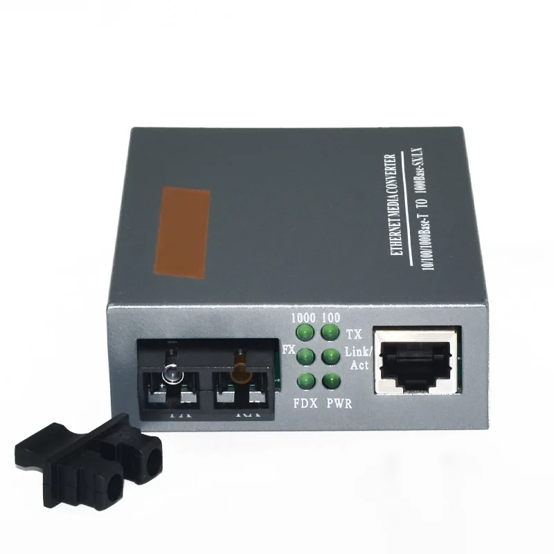 

Fiber Optical Media Converter Gigabit HTB-GS-03 10/100/1000Mbps SC Port Singlemode Dual Fiber 20KM External Power Supply