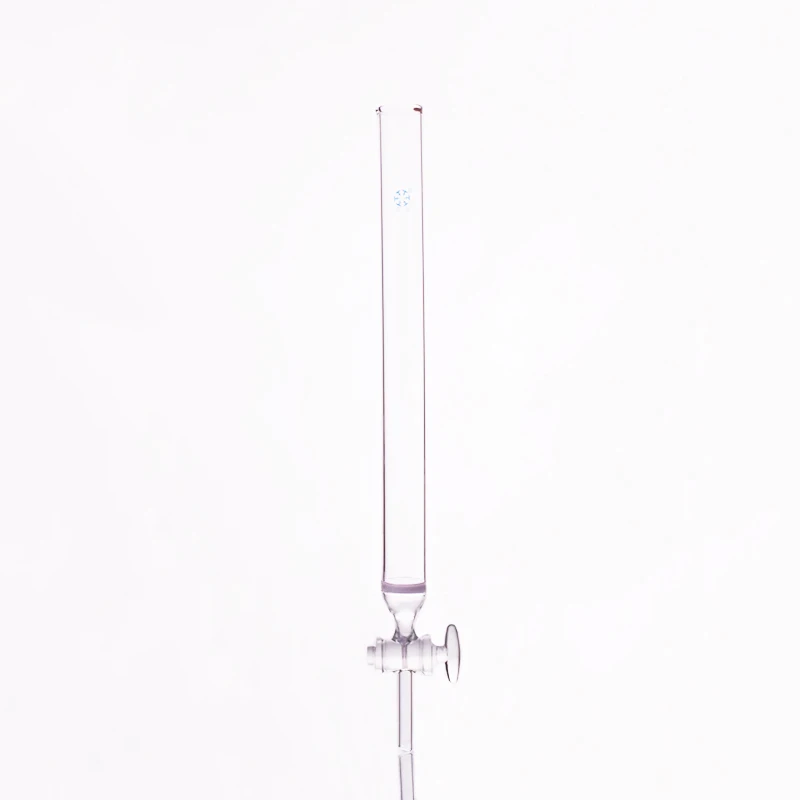 Sand board flash column,O.D.25mm,E.L.200mm/250mm/300mm,With ordinary mouth ,Chromatographic analysis column,Glass switch valve