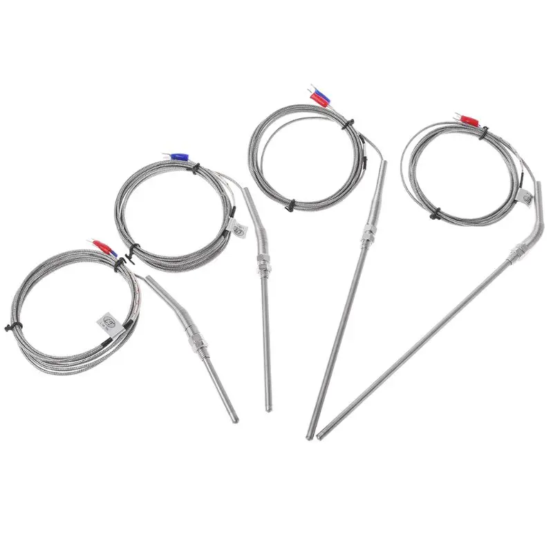 2m K Type Thermocouple Probe 50mm/100mm/150mm/200mm Stainless Steel Thermocouple 0-400℃ Temperature Sensor