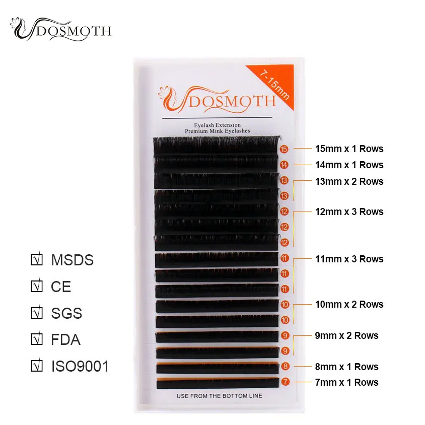 Extensiones de pestañas individuales, pestañas postizas suaves naturales, maquillaje de visón, 1 estuche, 0,03-0,20