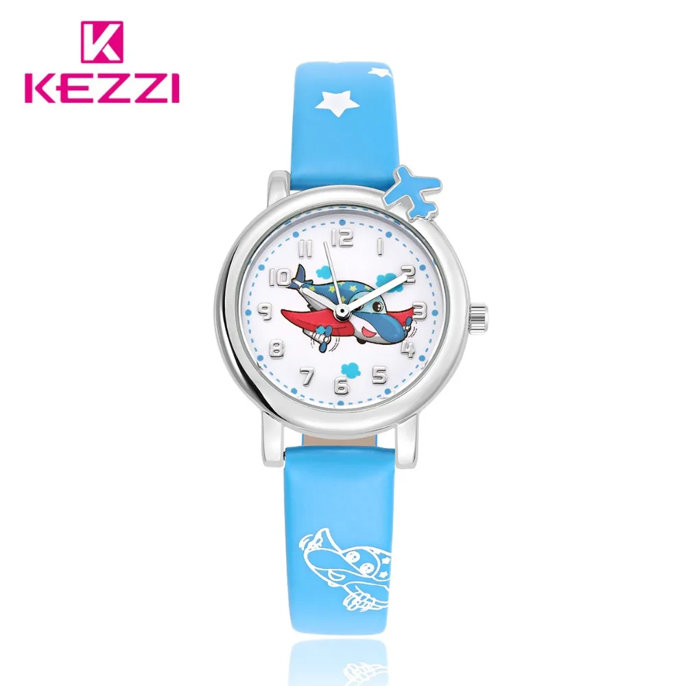 Cute Kids Princess Aircraft Panda Cartoon Watch Fashion Lovely Girl Children Watches PU Strap Quartz Wristwatch Kids Dress Clock