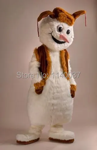 

mascot White Snowman IVAN Mascot Costume Customized Adult Size Abominable Snowman Monster Cartoon Character Mascotte