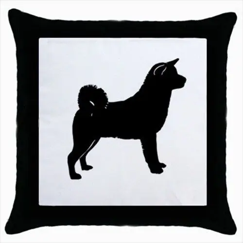 Hot Black White Akita Dog Cushion Case Cover Akita Dog Pillow Cover Cases Plain Sofa Dogs Puppy Fawn Home Decor 18