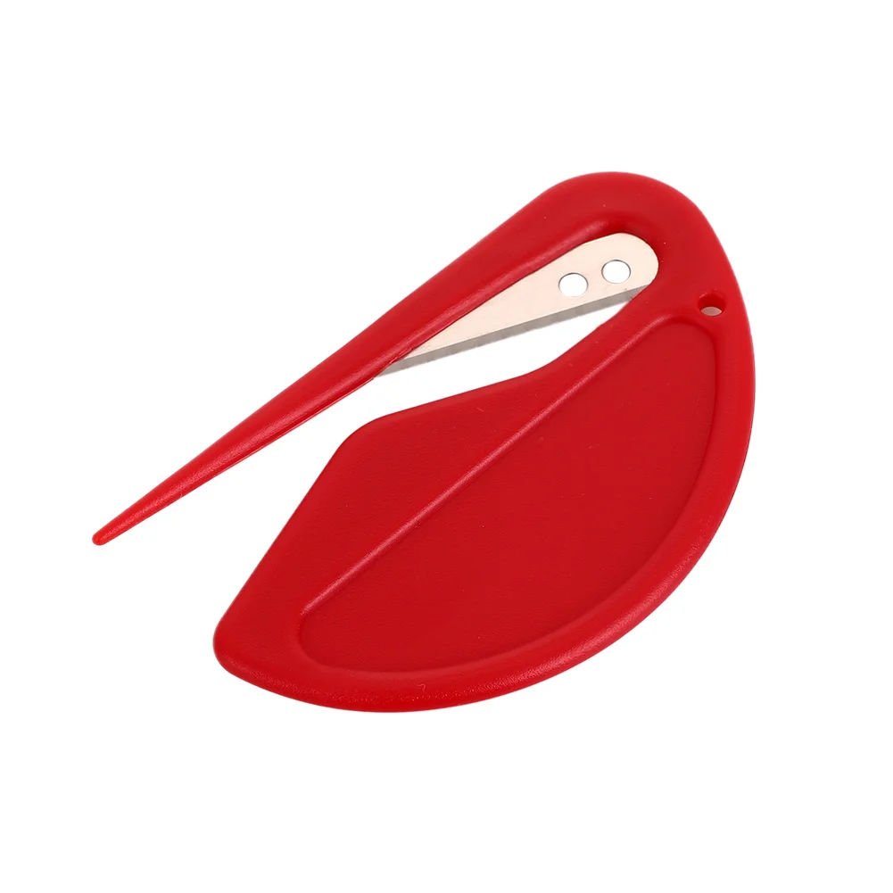 10Pcs/Lot Plastic Mini Letter Mail Envelope Opener Safety Paper Guarded Cutter Blade Office Equipment Letter Opener Random Color