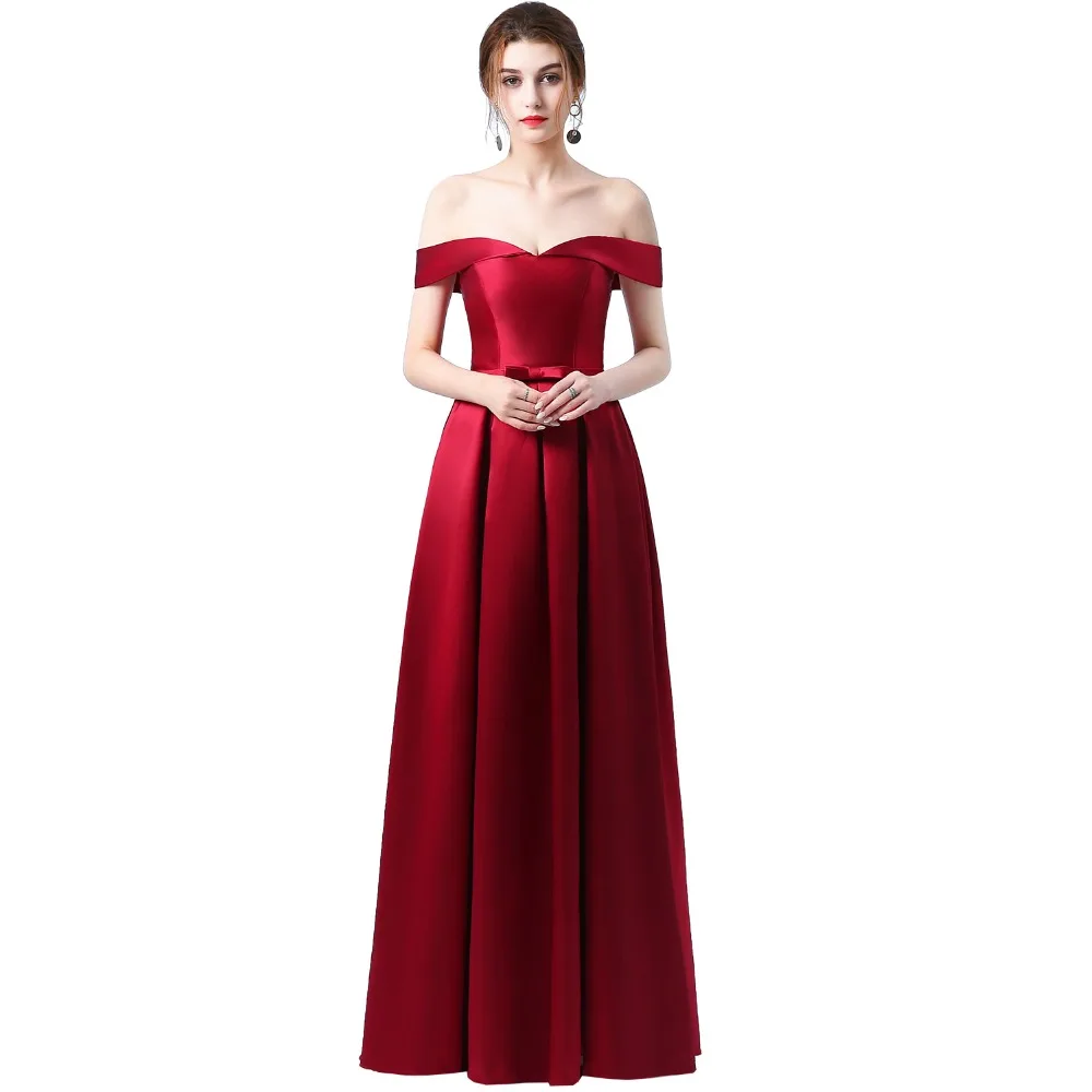 Suosikki New Arrival Evening Dresses Applique Formal Party Prom Gown Satin Long Dresses Vestidos De Festa