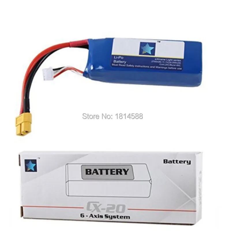 

Cheerson CX-20 battery CX20 11.1v 2700mah lithium battery For cx 20 rc quadcopter spare parts