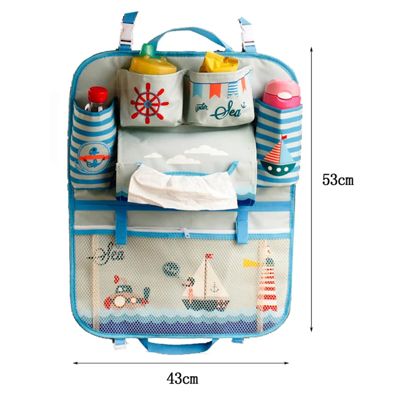 Cartoon Car Seat Back Storage Hang Bag Organizer Car styling Baby Product Varia Stowing Tidying Automobile Interior Accessories