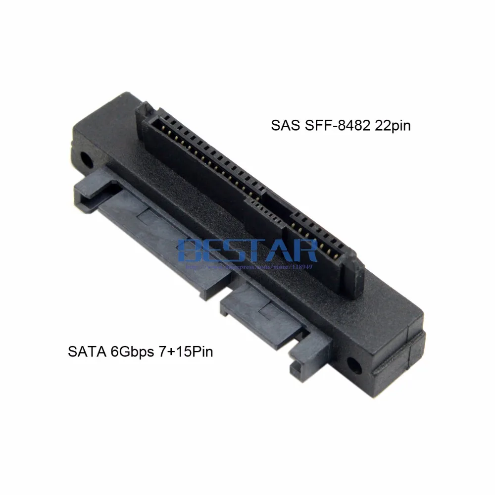 Adaptador sata sata 22 pinos a 7 pinos + 15 pinos, adaptador sata hdd de disco rígido