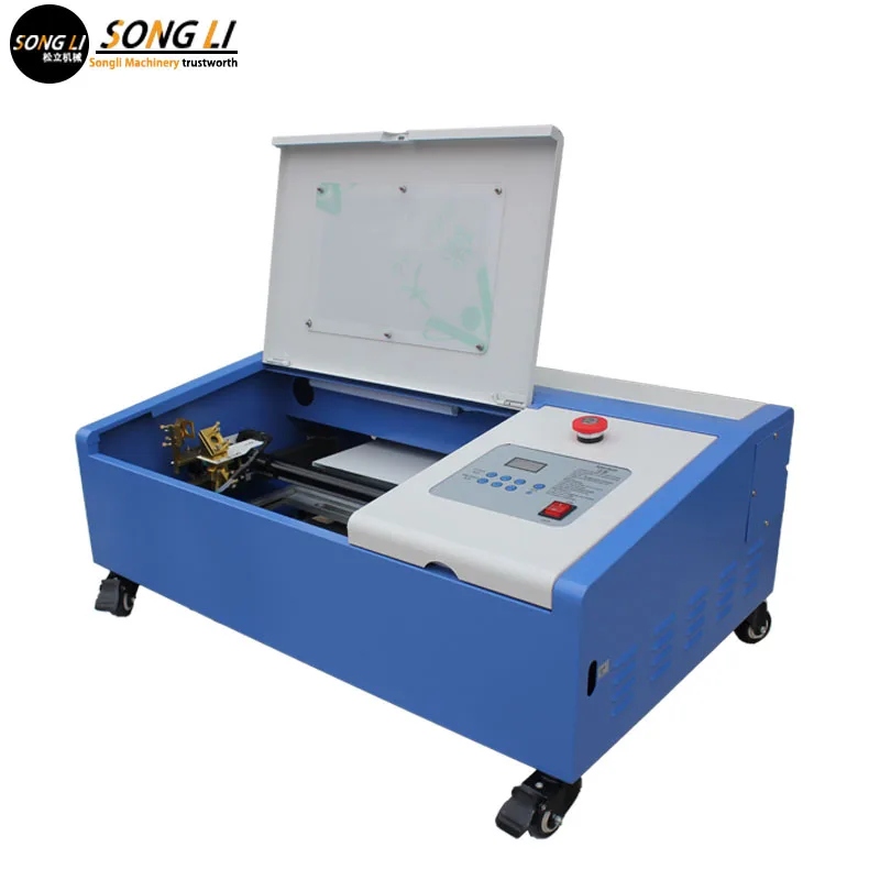 Songli 3020 50w  mini  Co2 laser engraving machine, wood, mdf, acrylic, rubber stamp cutting