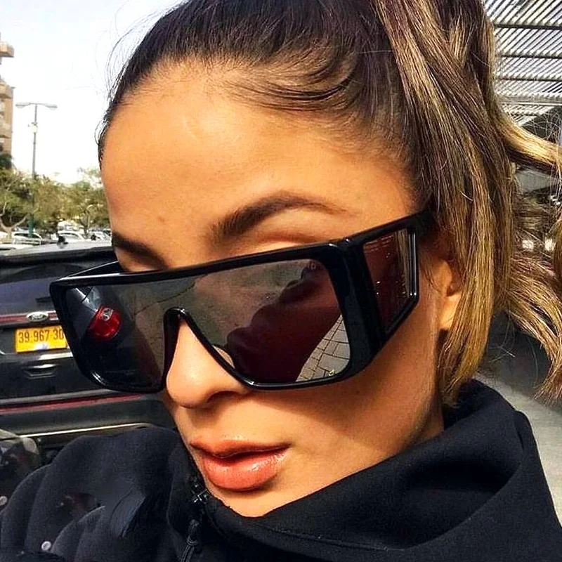 Oversize Multi Mirror Fashion Sunglasses Ladies Stylish Square Driving Glasses For Men And Women