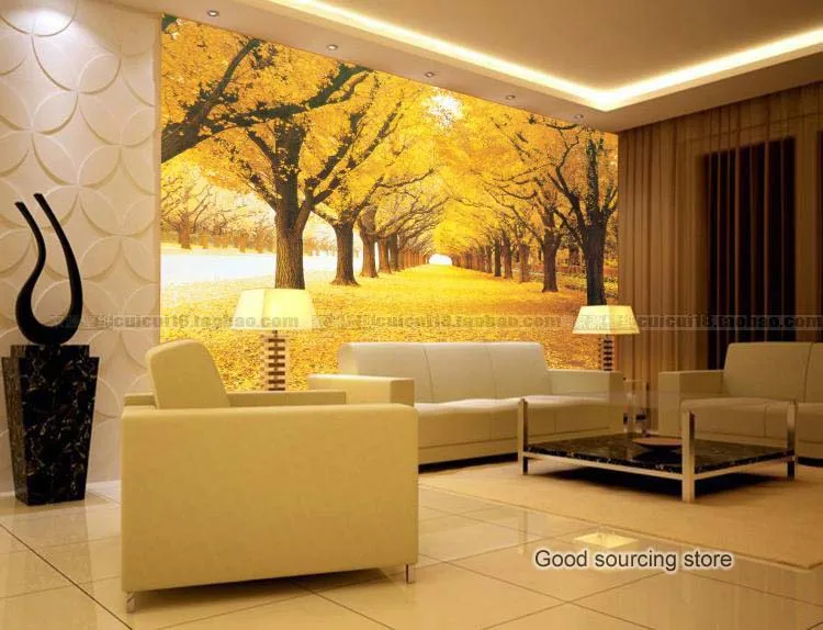 

Autumn jungle photo wallpaper for living room