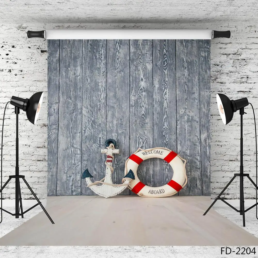 Grunge Wood Board Sailing Vinyl Photography Background for Photo Studio Custom Portrait Children Baby Photo Backdrops Photobooth