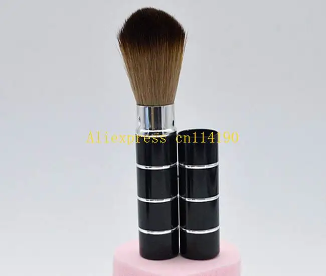 500pcs/lot 6 colors Aluminum Pro Retractable Dome Blush Brush Foundation Facial Brushes Makeup Cosmetic Tools