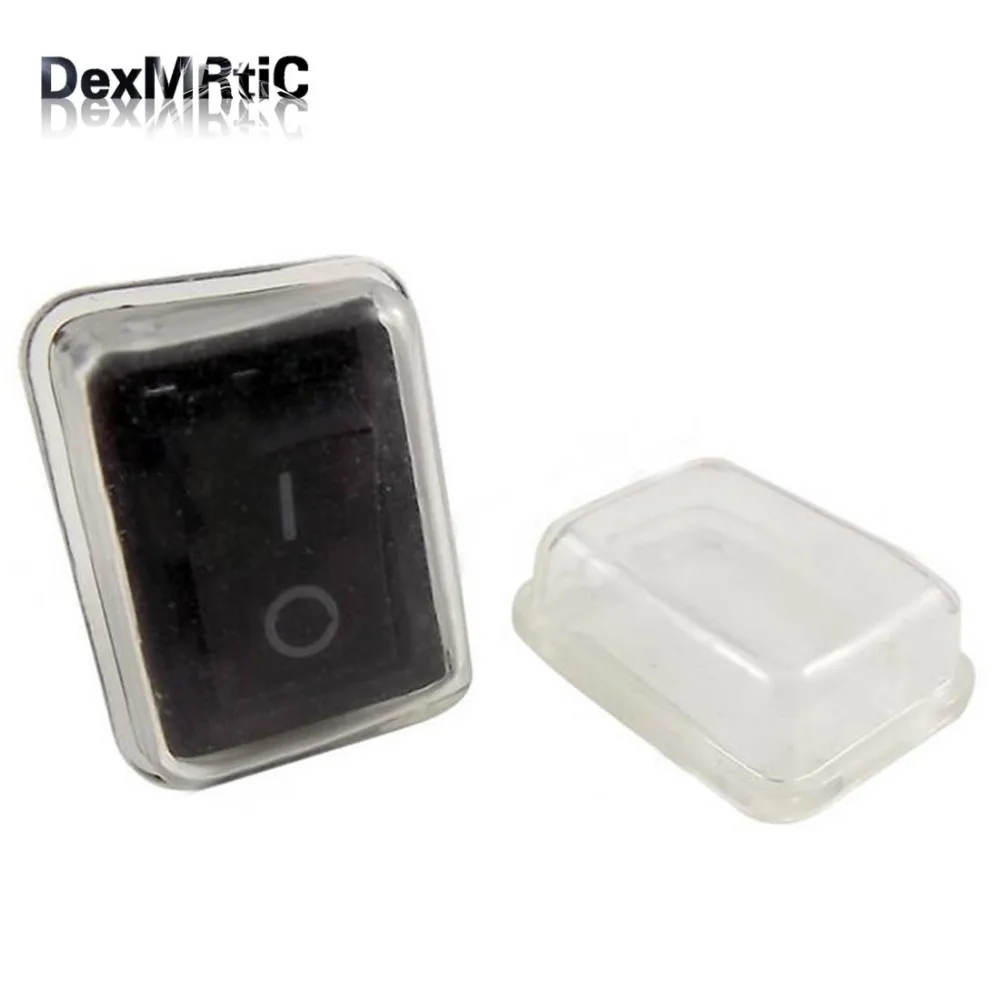 50pcs Rocker Switch Button Caps Waterproof Dustproof Cap for 2/3 Pins KCD1-101/102 Rocker Shes
