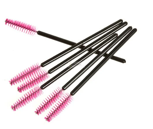 50 stücke einweg wimpern mascara bürsten eye wimpern spirale stick pinsel make-up kosmetik werkzeuge