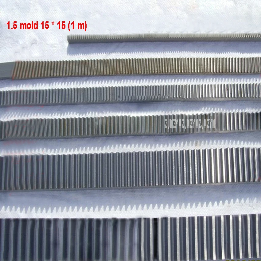 20pcs 1.5 Die 15*15 (1 meters) 1.5 M Mod Gear Rack 15*15*1000 mm Mold Gear Rack Precision CNC Rack (Straight Teeth) Toothed rack