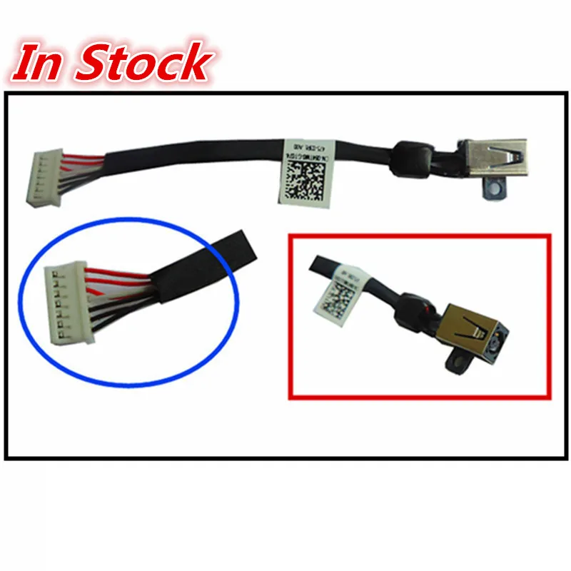 

New Laptop DC Power Jack Charging Cable Wire Cord For DELL XPS 15 9530 9550 9560 M3800 5510 064TM0