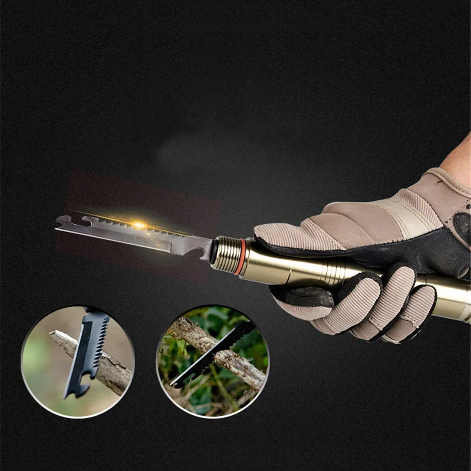 Outdoor Self Defense Sticks Pocket Multi-function Camping Hiking Emergency Military Portable Fold Survival Protection Tools N003