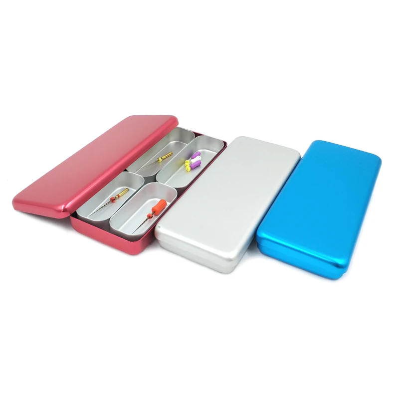 Dental Sterilizer Metal Case Endo Files Holder Box Autoclave Sterilizer Case Burs Holder box For Oral Care Tools Colorful