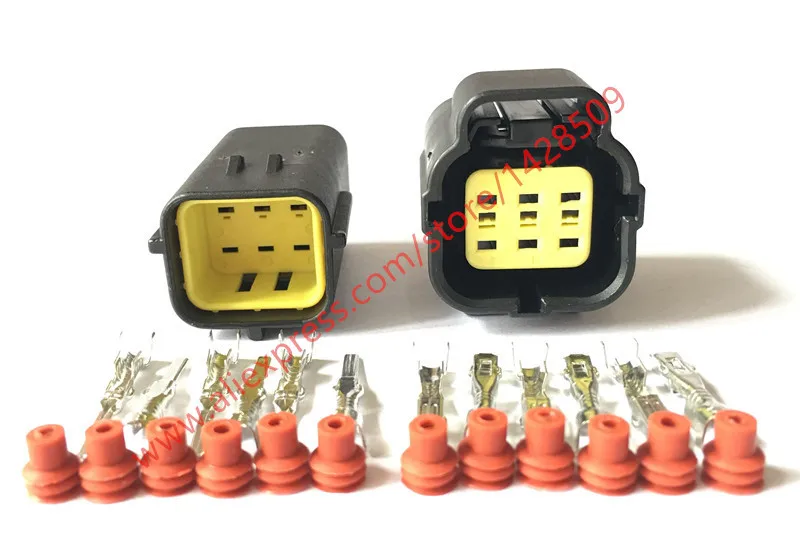 10 Set 6 Pin 174264-2 174262-2 Female And Male Way Waterproof Wire Connector Plug Car Auto Sealed Car Truck Denso Connectors