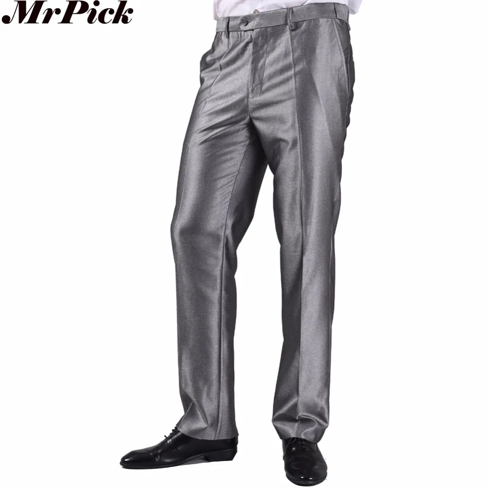 

Single Pants Men Formal Business Slim Fit Wedding Party Suit Pants Diamond Blue Wine Red Black Pants Size 44 Plus Size A37