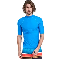 Men's Rashguard Swim Shirt, UPF 50 +, Snorkeling Swimming, Surfing Tops, Diving T-shirt, Short Sleeve, Sun Tee, Adult Youth