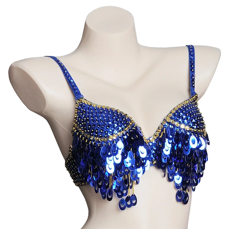 Women belly dance bra bling sequin bra top belly dancing tops performance night dance belly dancing bra top belly dancing bra