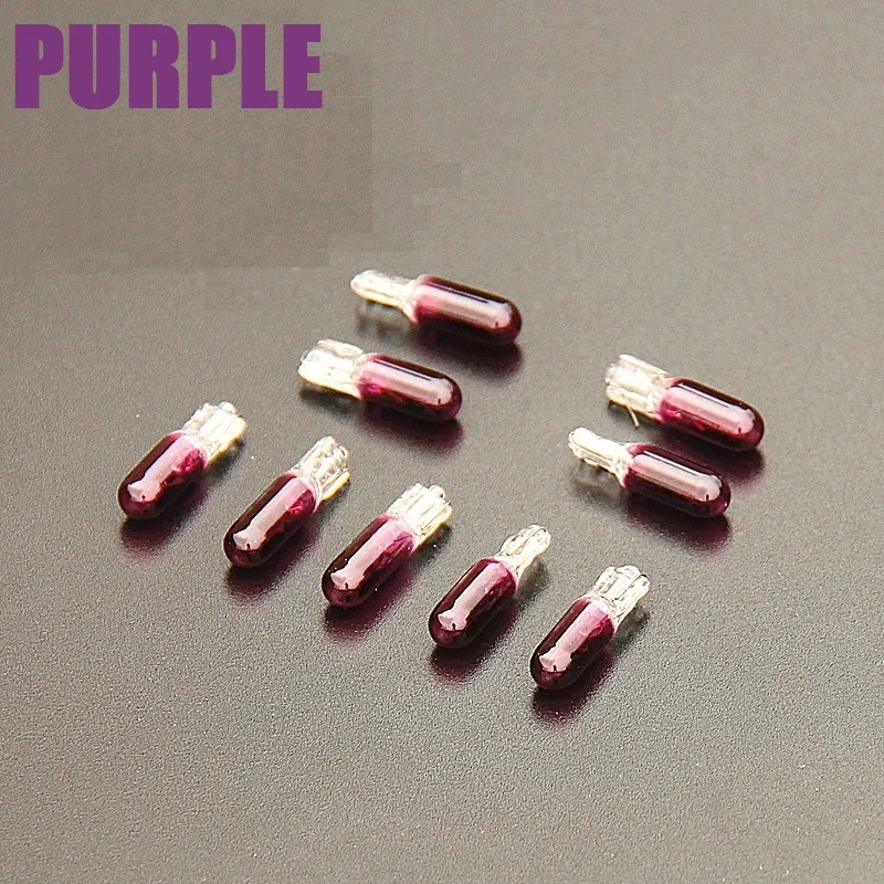 10PCS 286 T5 12V 1.2W W1.2W W2x4.6d Car Wedge Dashboard Gauge Light T5 glass Car Lamp Light