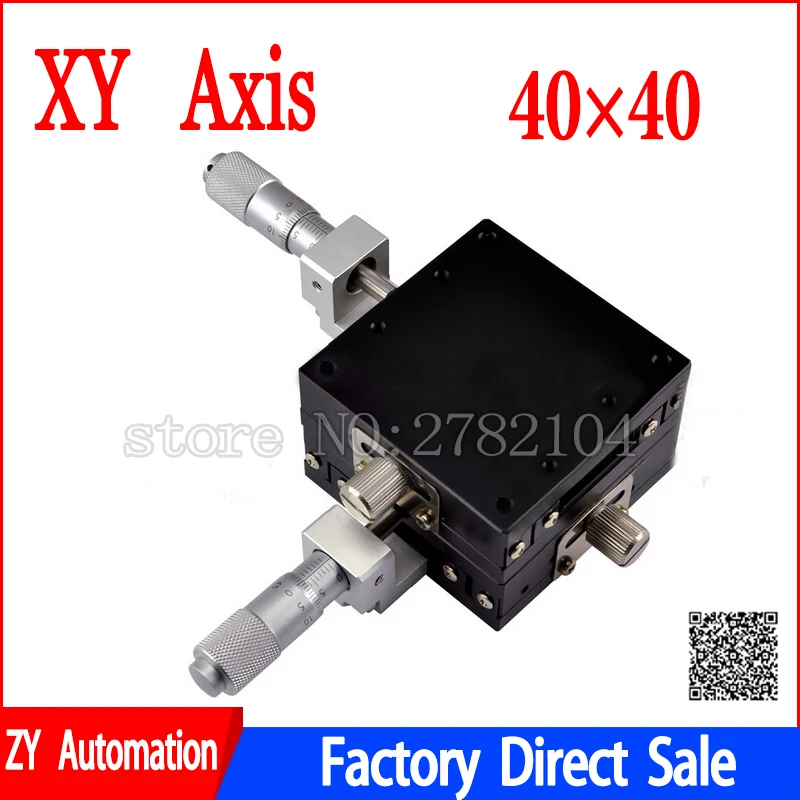 XY Axis 40*40  Manual Displacement Platform Micrometer Sliding stage Steel ball guide XY40,LGY40-R,LGY40-L,LGY40-C