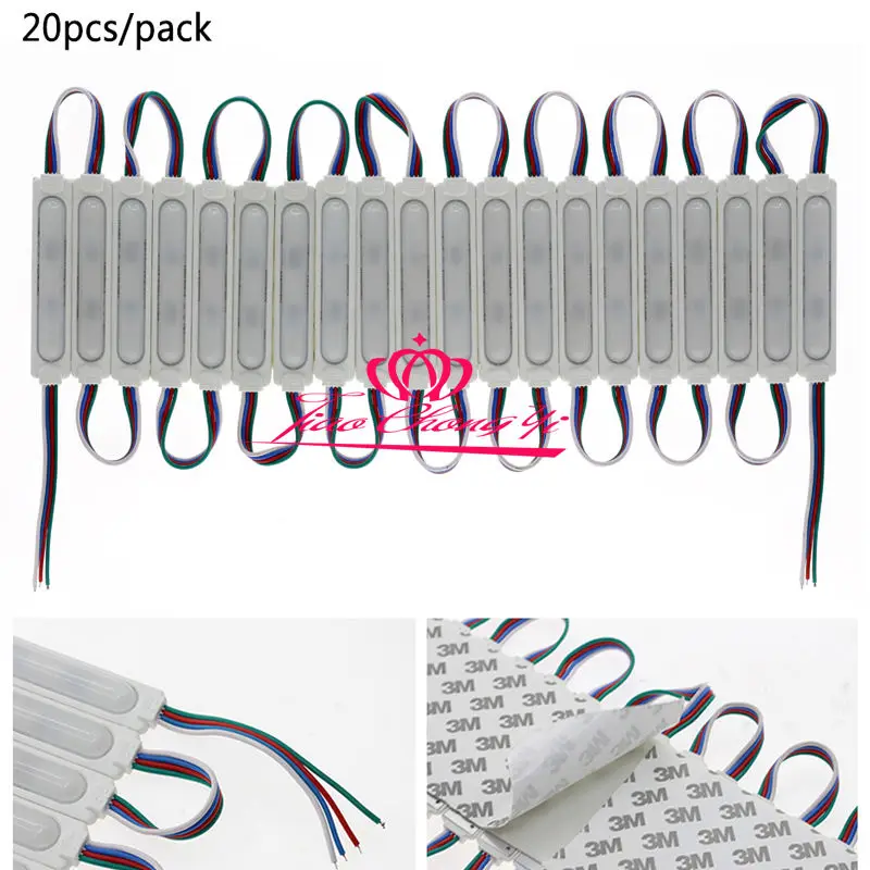 5730 9LED COB LED 160 degrees Module RGB DC12V IP67 waterproof lighting 100PCS