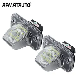 2x Error Free 18 SMD White LED License Plate Light Number-plate Lamp Auto Turn Signal For VW Transporter T4 Passat 1990-2003