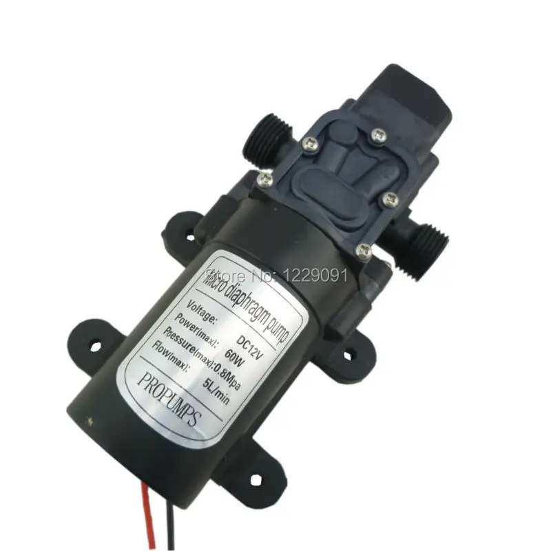 Dc 12v 24v przełącznik ciśnieniowy pompy wody automatyczny wł. Wył. 60W 5LPM wysokociśnieniowa samozasysająca membranowa pompa wodna