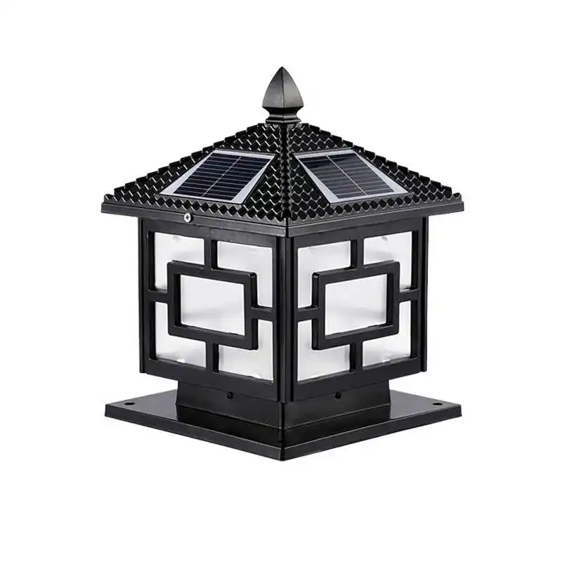 Solar Outdoor Lamps LED Powered Garden Villa Pathway/Lawn Lamp Casting Aluminum Frosted Glass LED Yard Solar Lights