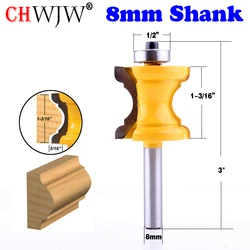 New 1PC 8mm Shank Bullnose Bead Column Face Molding Router Bit For Woodworking Tools