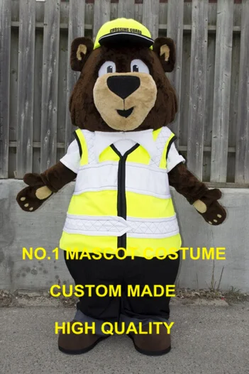 

cute traffic police bear mascot costume adult size customizable cartoon bear theme anime cosply costumes carnival fancy 2449