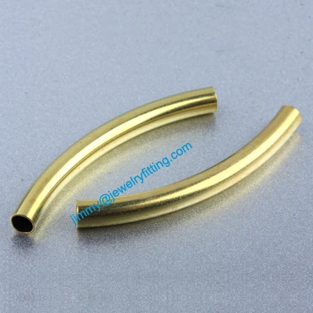 

Jewelry findings Raw Brass matel spacer tube beads Pave tube beads tube 3.5*35mm