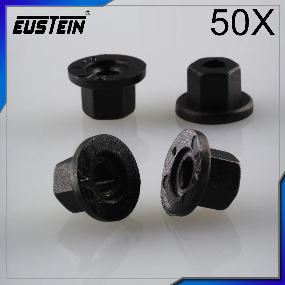 

50pcs Exterior Plastic Body Nut Flange Clip 16131176747 For BMW E30 E32 E34 E36