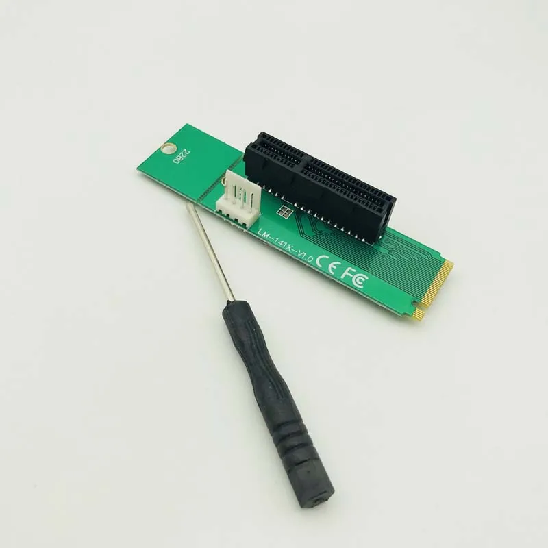 Adapter Male To Female PCIE Multiplier New NGFF M2 M.2 to PCI-E 4x 1x Slot Riser Card For BTC Miner Mining Machine