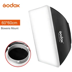 Godox 60X60cm Softbox Bowens Mount Soft Box Studio Flash Rectangular Diffuser for Godaox DE300 DE400 SK400 II Studio Light