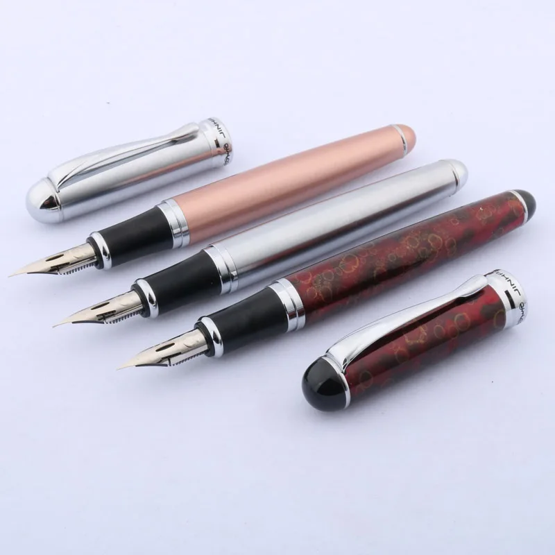 Высококачественная перьевая ручка JINHAO 750, медная, каллиграфическая, с G-пером, круглый корпус, канцелярские принадлежности, офисные и школьные принадлежности, чернильная ручка