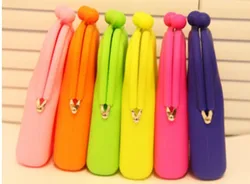 10 pieces Rubber Silicone Pouch Purse Wallet Glasses Cellphone Cosmetic Coin Bag Case 10PCS  hot sales,Lovely Birthday Gifts