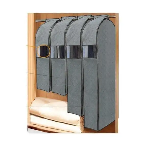 Clothing storage bags bamboo charcoal fabric dust pest control environmental protection can be folded three sizes clean and tidy