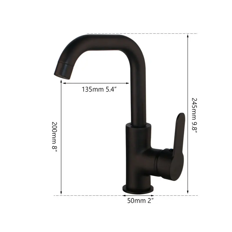 Monite Sơn Màu Đen Xoay Xoay Nhà Bếp Lưu Vực Mixer Tap Fauce Đen Sơn Suối Spout Sàn Mounted Mixer Vòi Tap