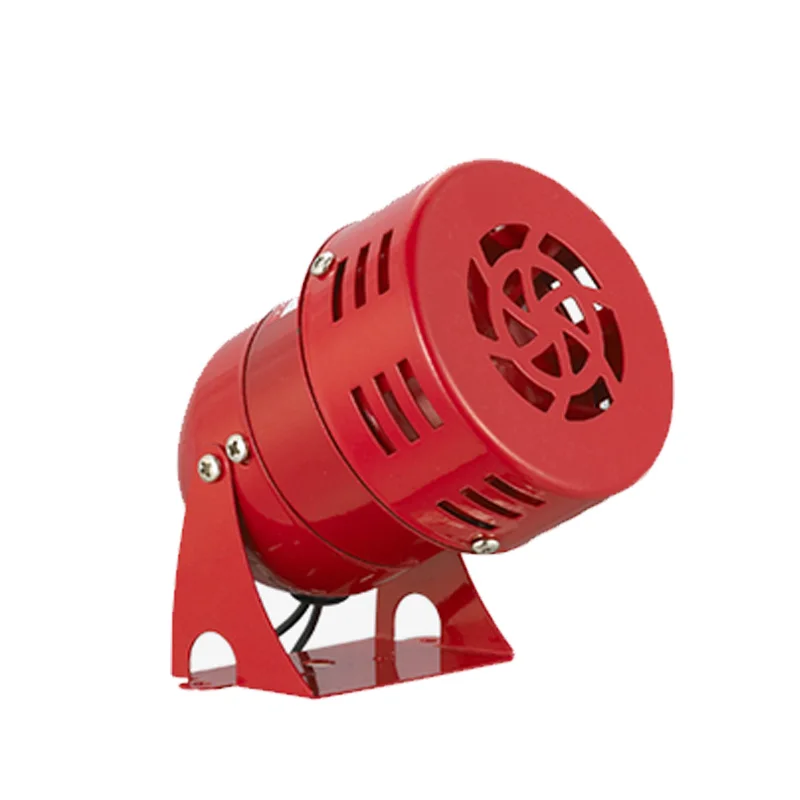 MS-190 220V 12V 24V Air Raid Siren Horn Car Truck Motor Driven Alarm Red Universal Car Horn