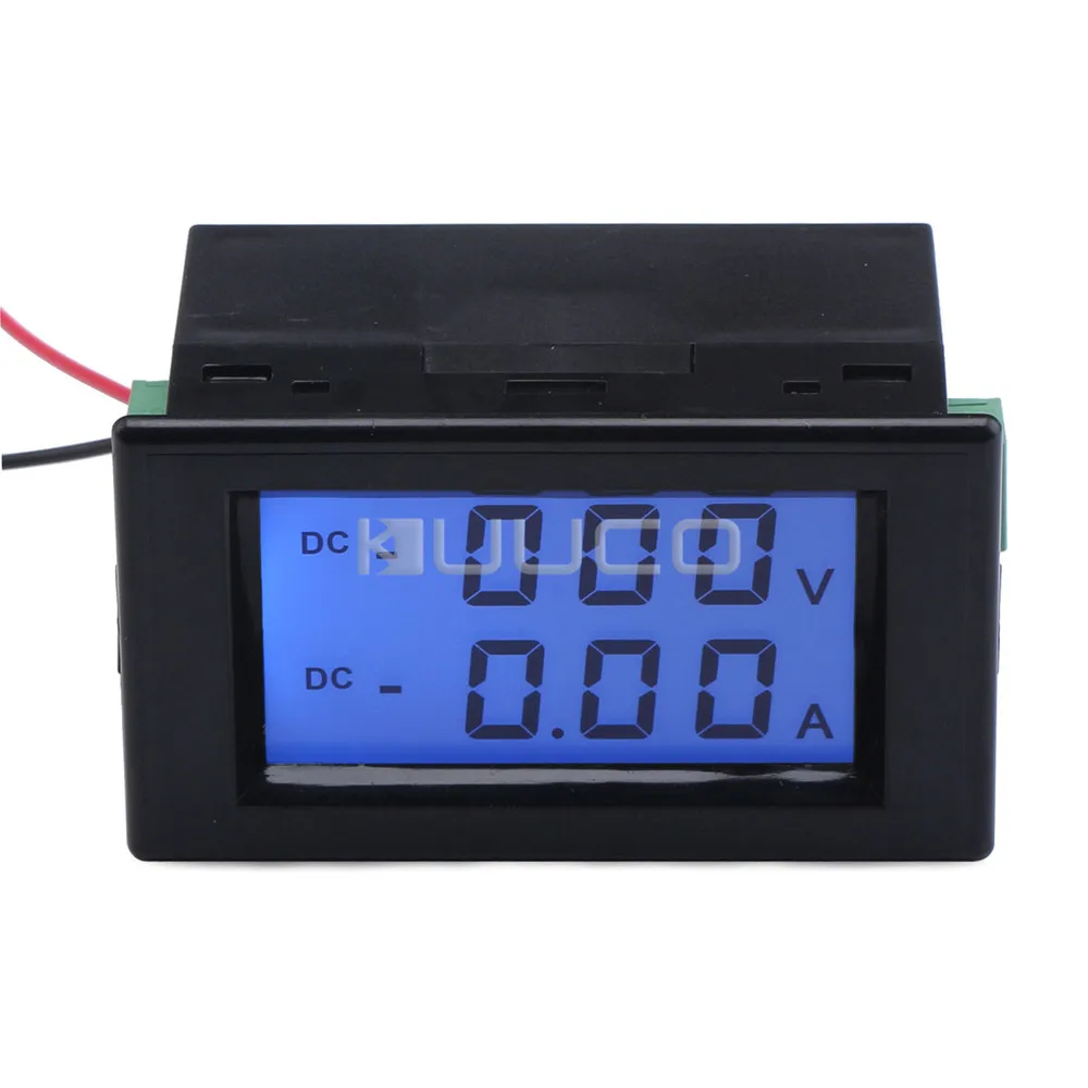 2in1 Dual Display Spanning Stroom Meter Dc 0 ~ 600V/10A Voltmeter Ampèremeter Dc 110V/220V/380V/10A Volt Meter Ampere Meter