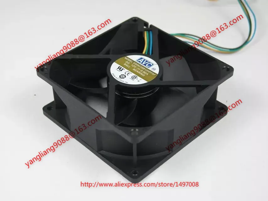 

AVC DS09238B12HPFAF DC 12V 0.90A 90x90x38mm Server Cooling Fan