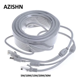 CCTV CAT5/CAT-5e 5M/10M/15M/20M/30M Ethernet Cable RJ45 + DC Power CCTV network Lan Cable For NVR System IP Cameras