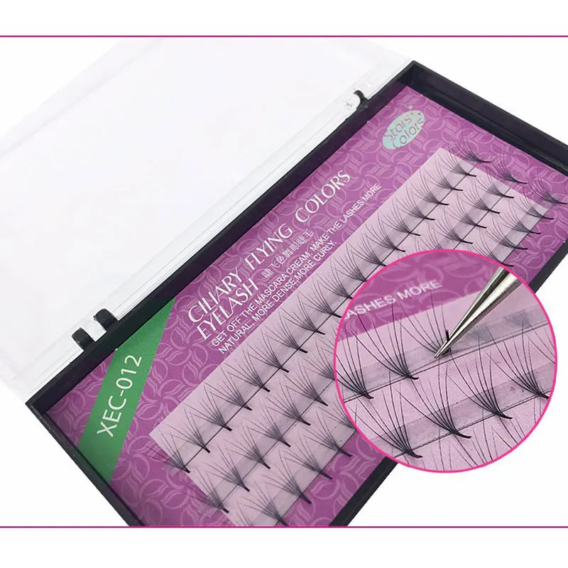 Natural 6D Easy Fans Eyelashes Faux Mink Premade Eye Lashes for Grafting Eyelash Extension Eye Makeup